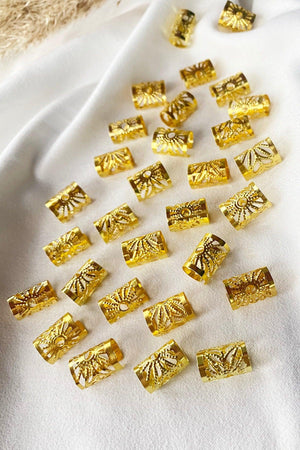 Gold Color Hair Earrings Set - Swordslife