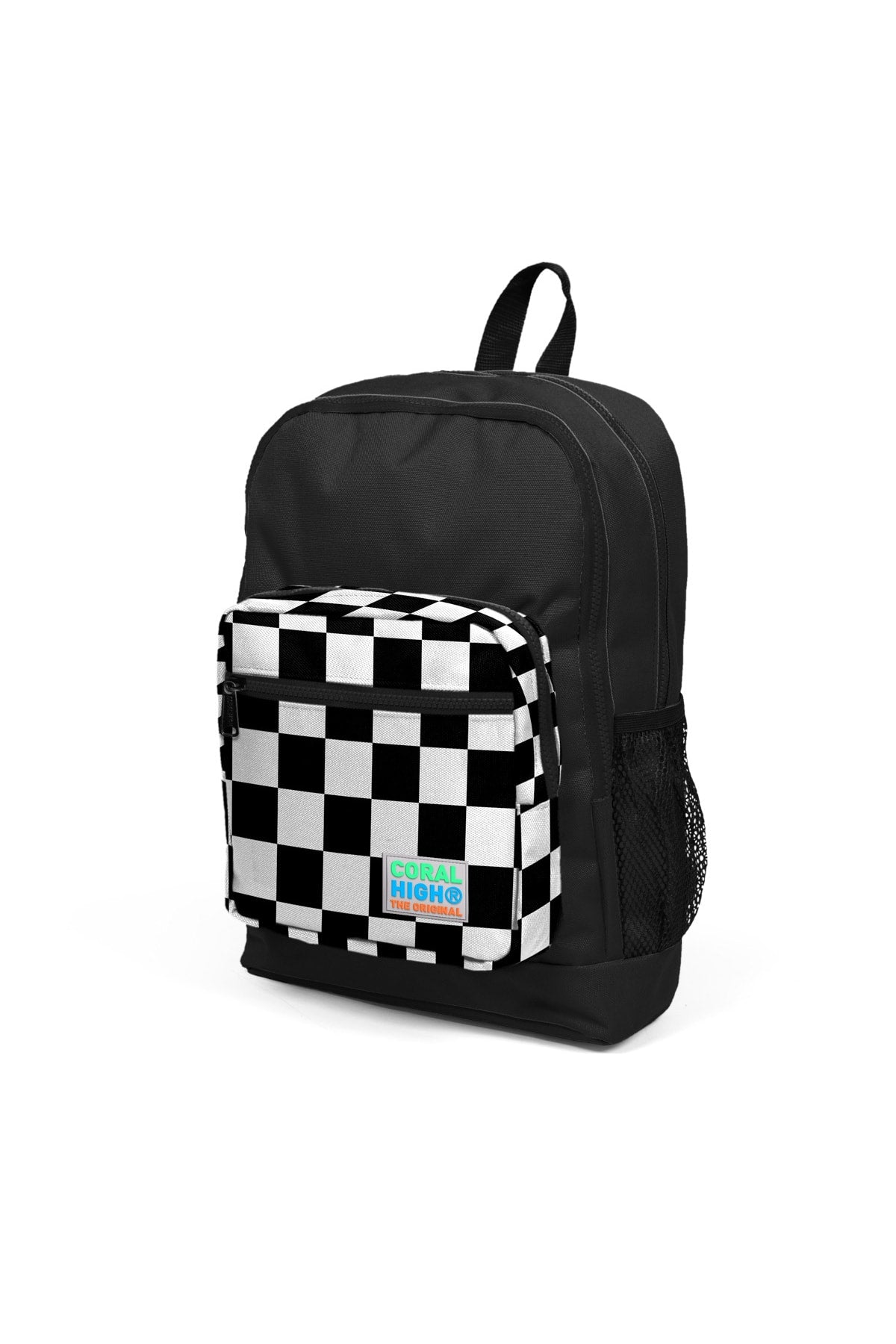 Kids Four Compartment Black Checkered 3-Pack School Bag Set