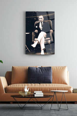 Atatürk 60 Glass Painting-Atatürk Painting - Swordslife