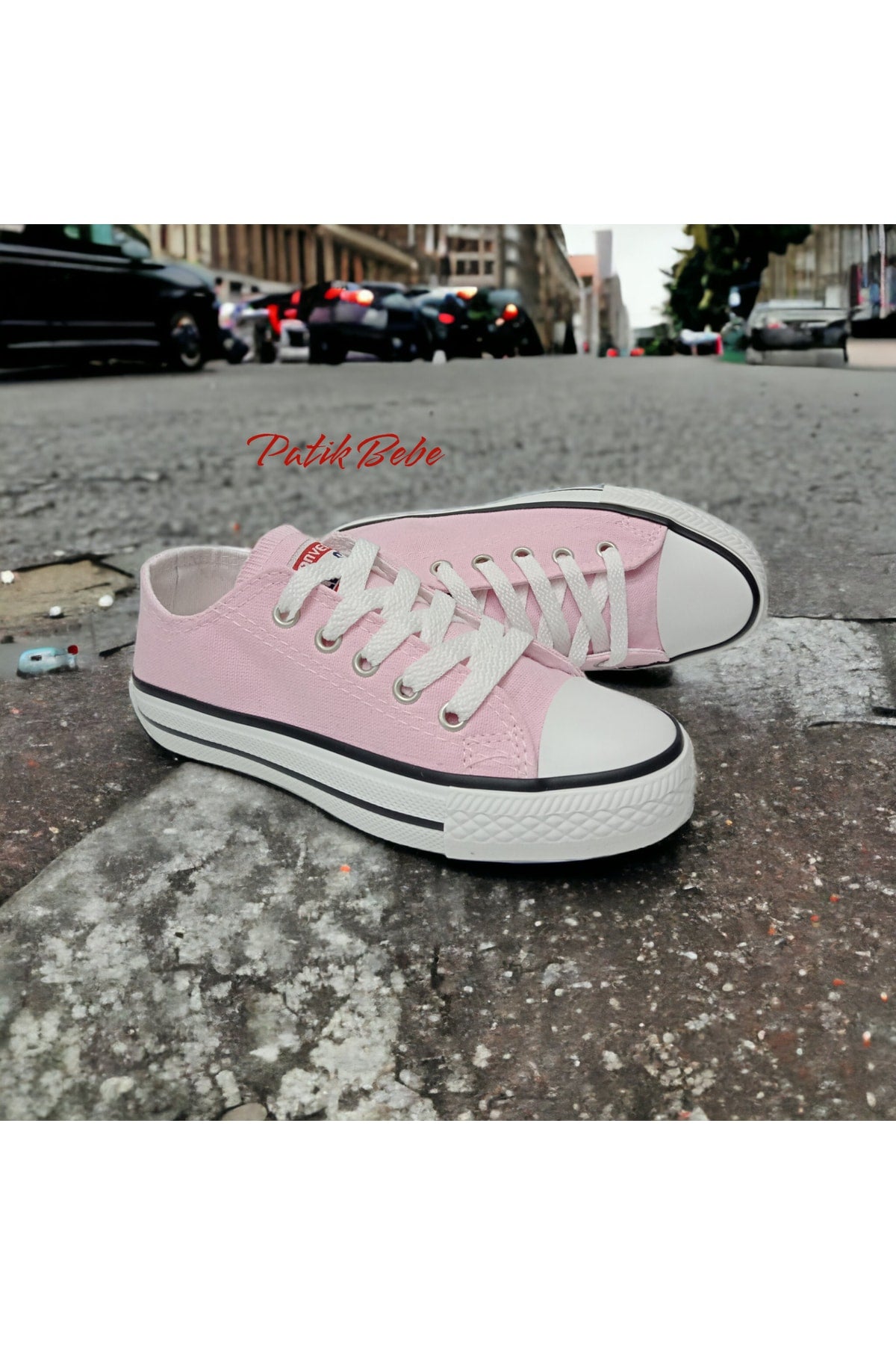 Pink Short Linen Convers Shoes