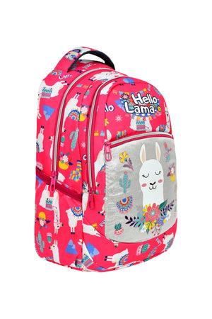 Set Of 3, Llama Patterned Patterned Primary School Bag Lunch Box Pen Holder
