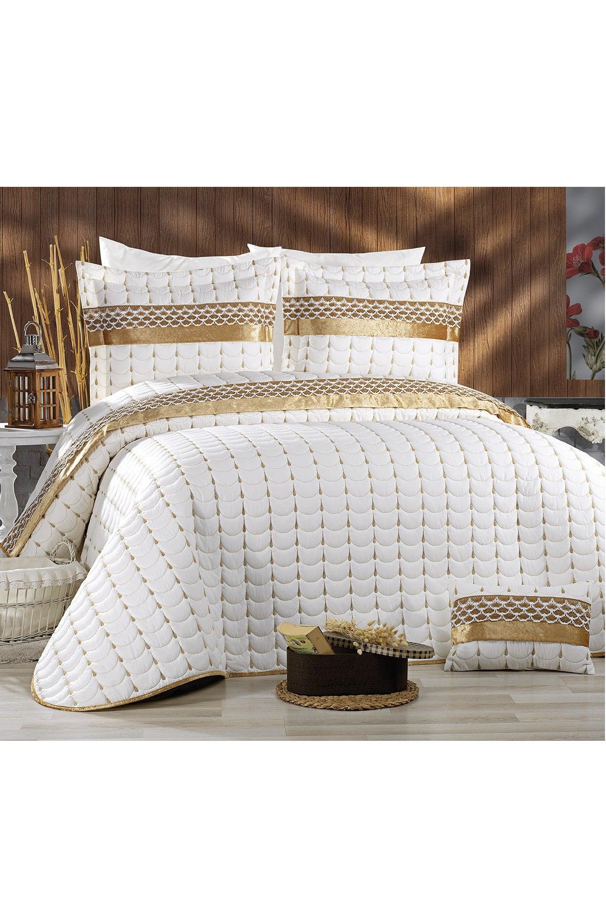 Colors Micro Double Bedspread Cream Gold - Swordslife