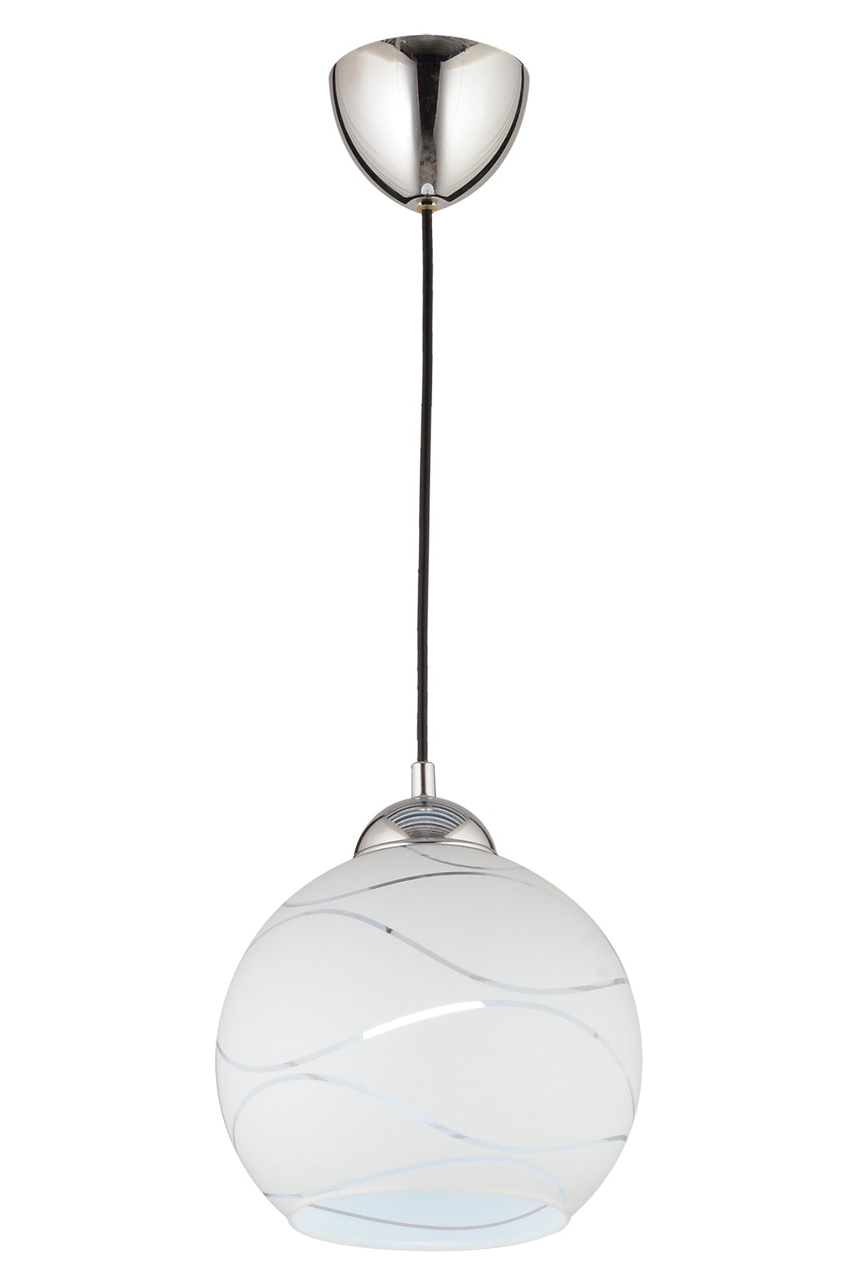 Suyolu Single Pendant Lamp-chrome-blown Glass