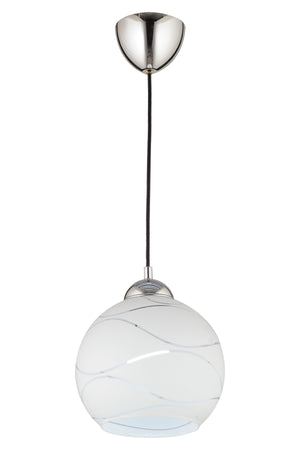 Suyolu Single Pendant Lamp-Chrome-Blown Glass