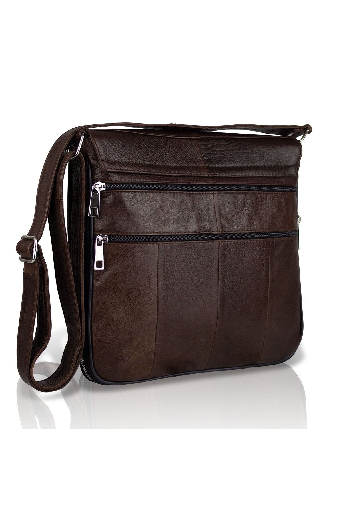 Crossman Genuine Leather Unisex Crossbody Messenger Bag