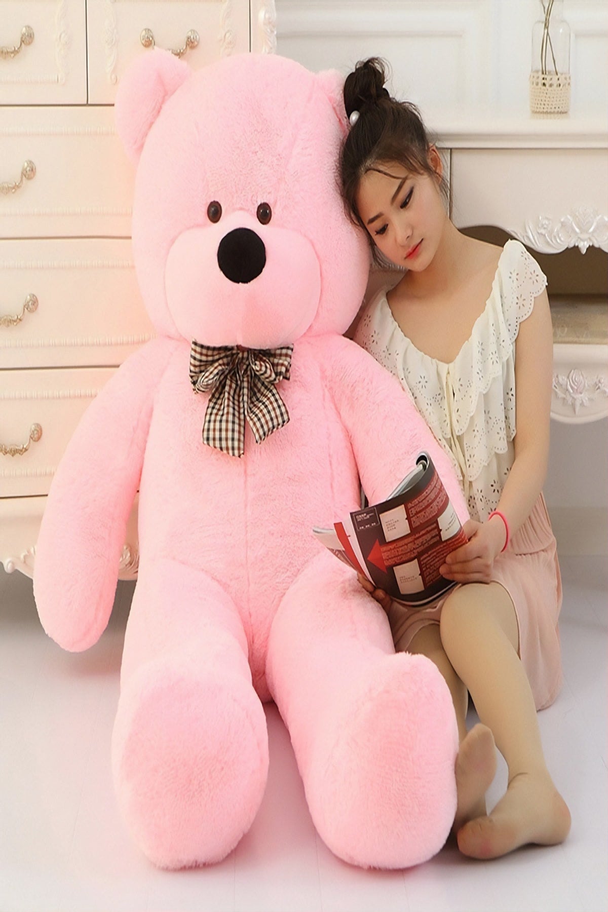 Kuki Toy Pink Plush Bear 160Cm