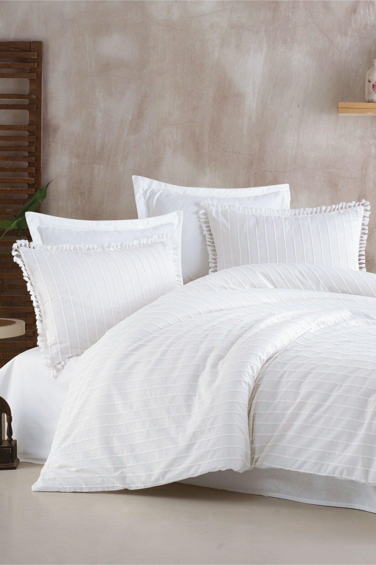 100% Cotton Double Duvet Cover Set with Tassels - Swordslife