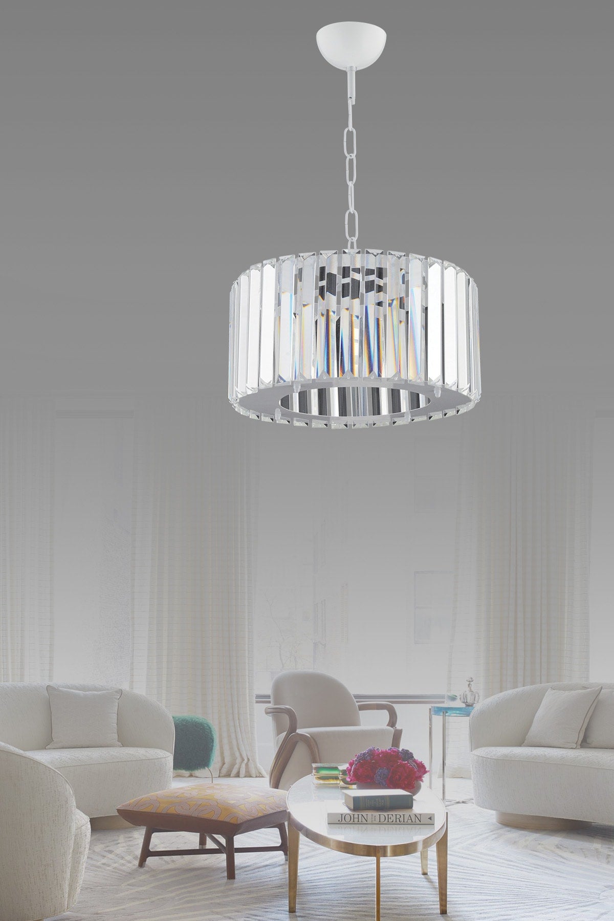 Luxury Diamond White Luxury Crystal Stone Chandelier