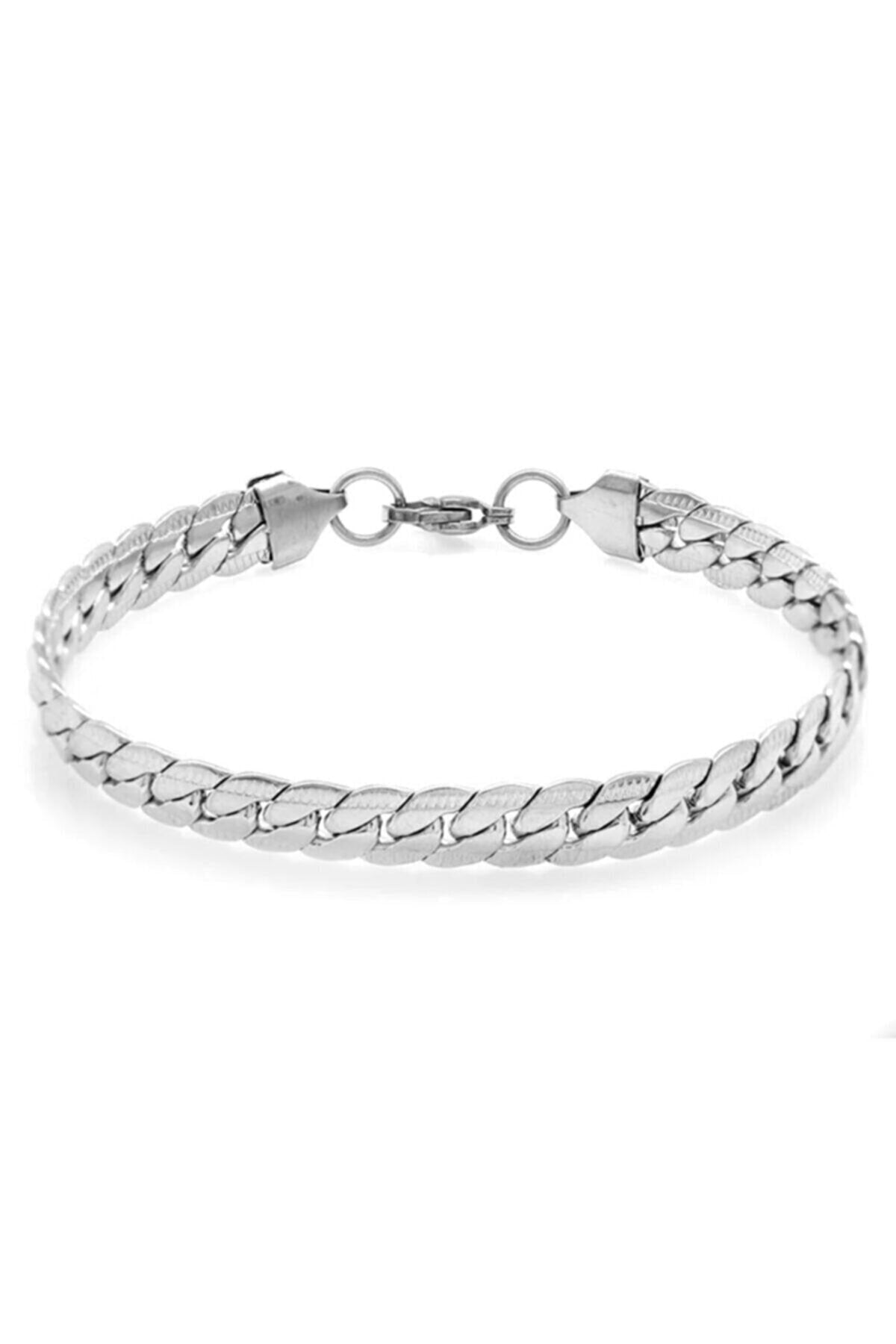 Unisex Urban Anti Tarnish Silver Steel Bracelet