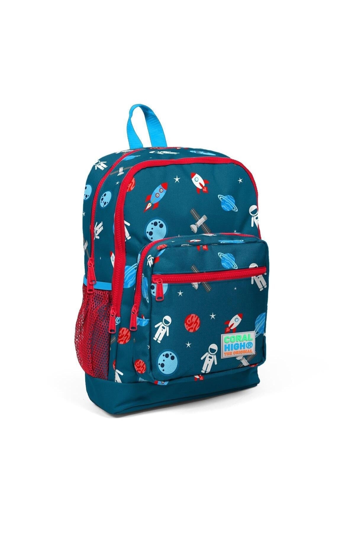 Kids Indigo Red Space Patterned USB 3-Piece School Bag Set SET0123290