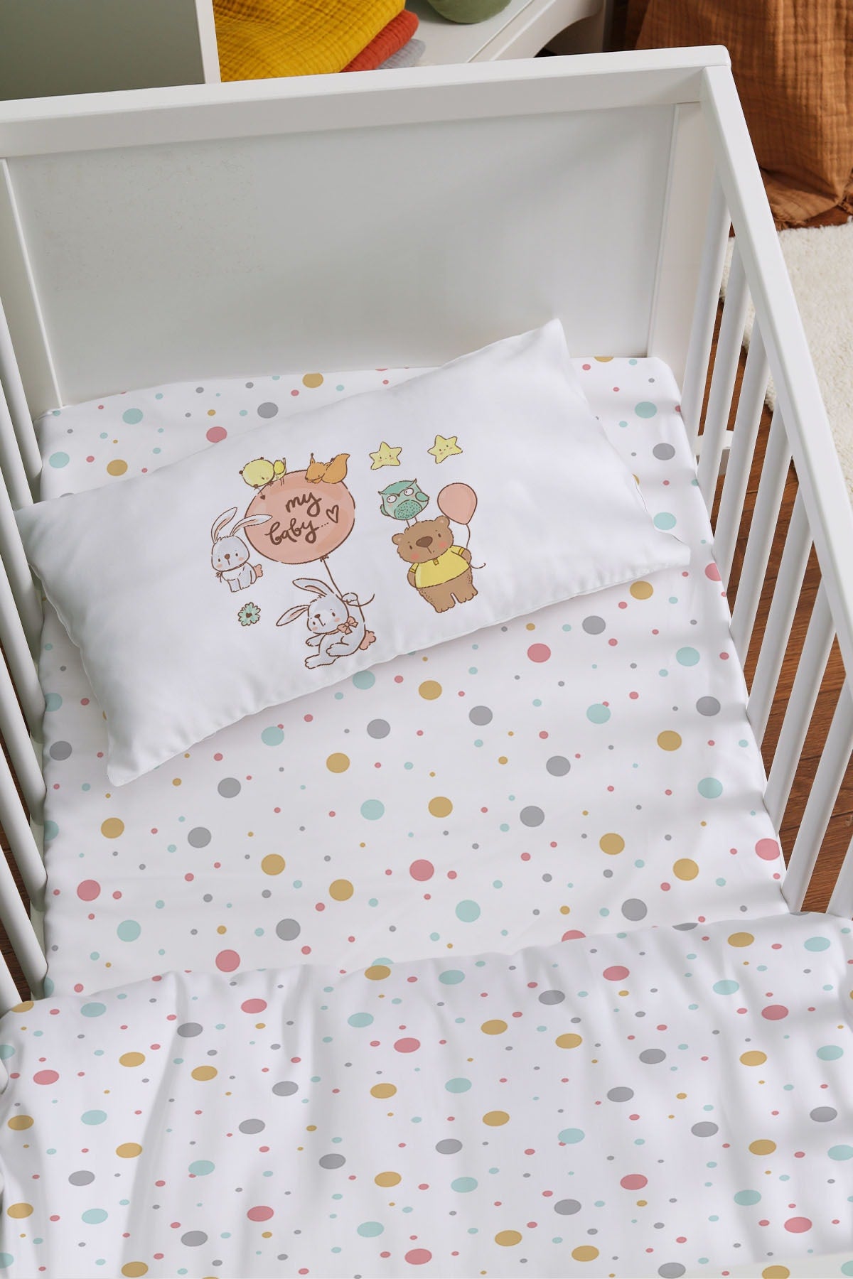 Mother'S Side Crib Duvet Cover Set (60X100) - Pure Baby Series - Cute Zoo