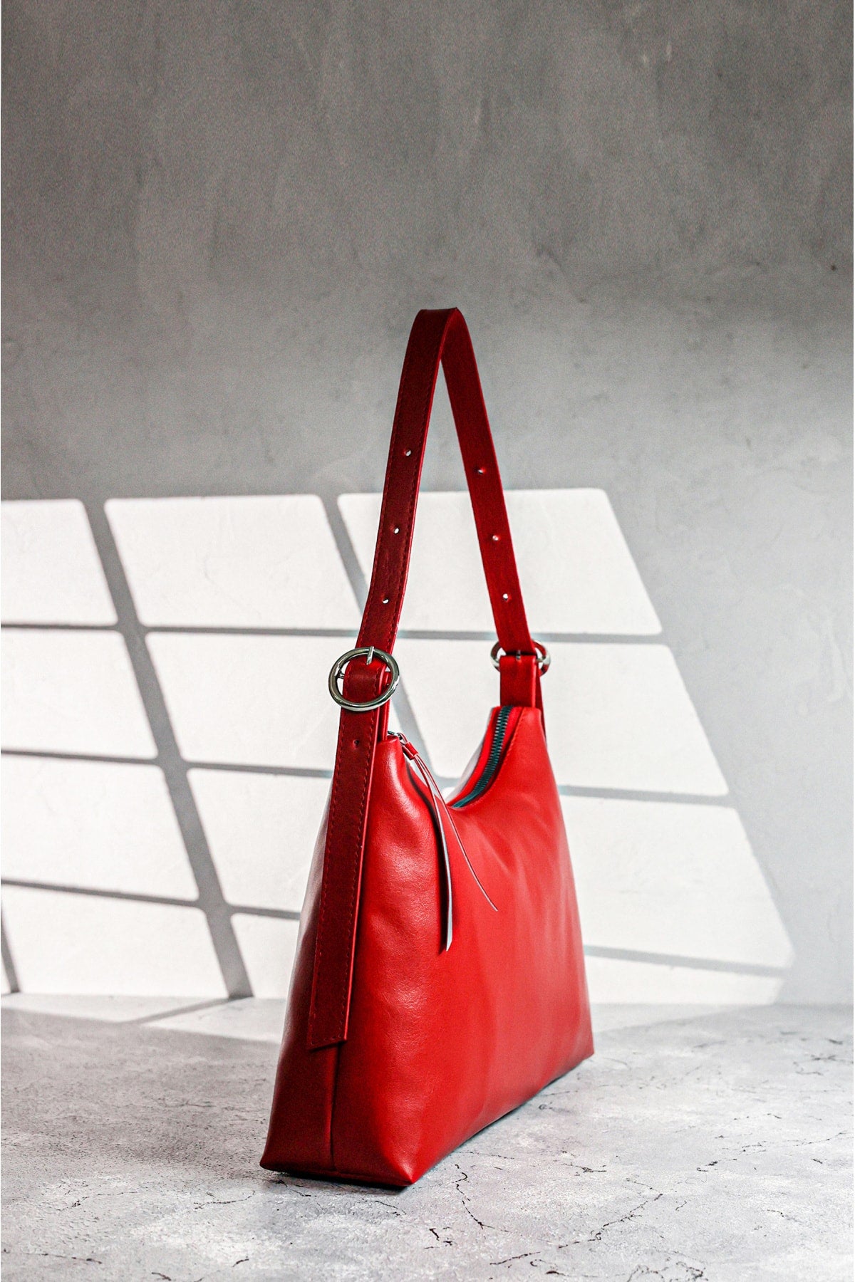 Women's Red Hand And Shoulder Bag