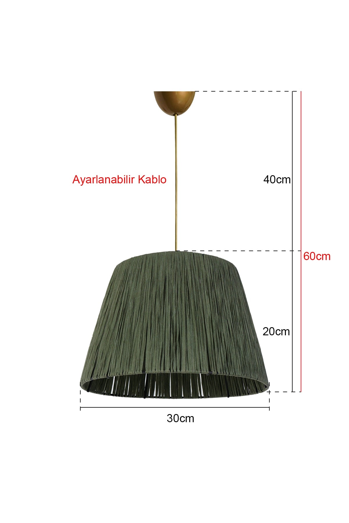 Gaufres Pendant Lamp Chandelier Khaki Green