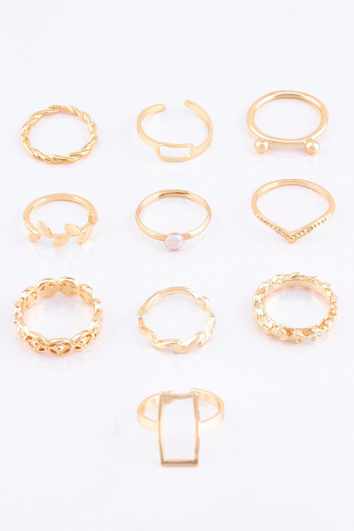 Pearl And Olive Branch Figured 10 Ring Combination 023 - Swordslife