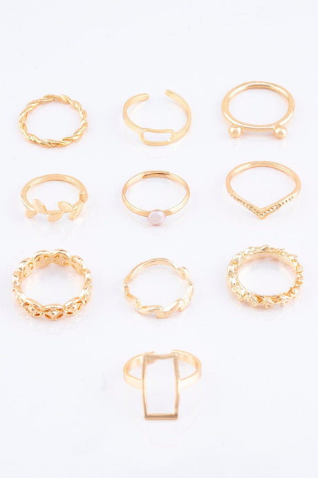 Pearl And Olive Branch Figured 10 Ring Combination 023 - Swordslife