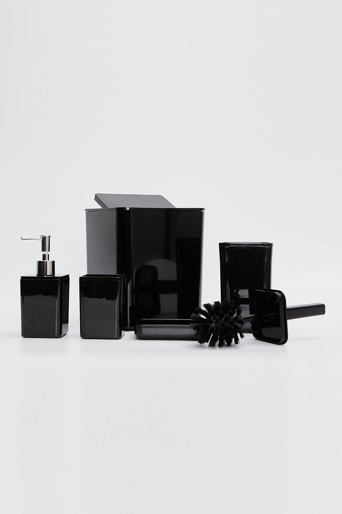 Lisbon 5 Piece Bath Set Black Acrylic - Swordslife