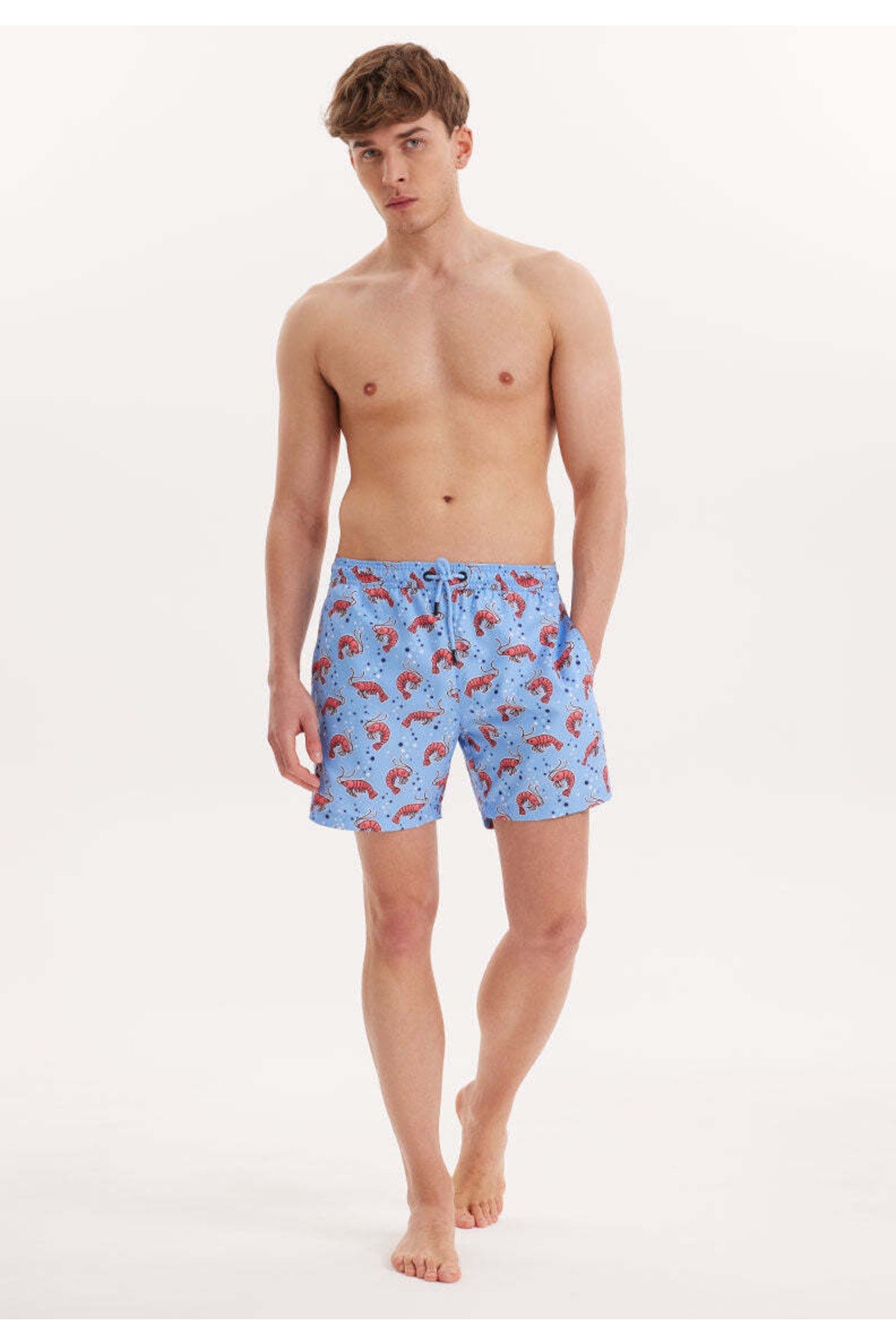 Men's Lilac Printed Sea Shorts Wmpattern Swımshorts