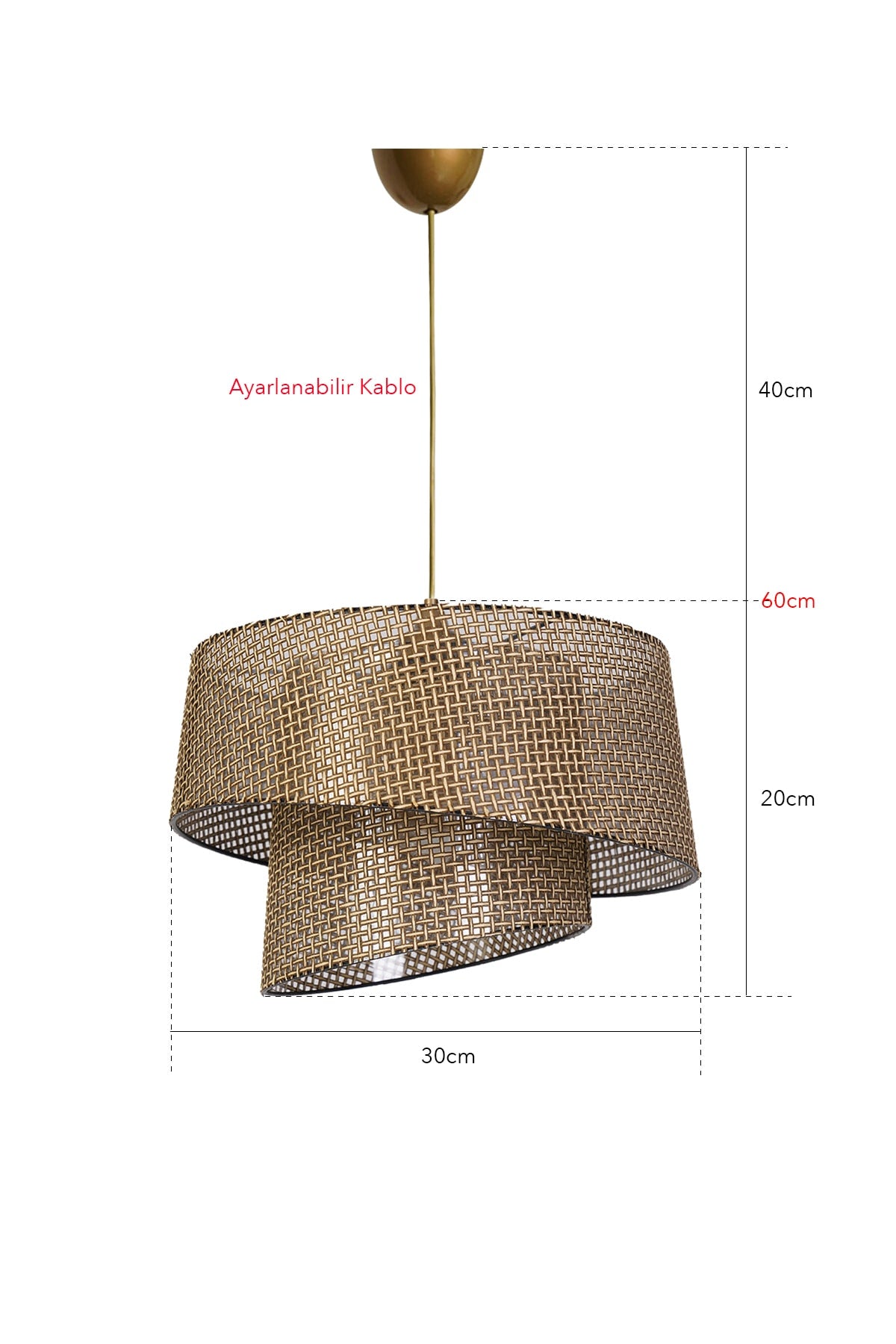 Cıntre Pendant Lamp Chandelier Wicker