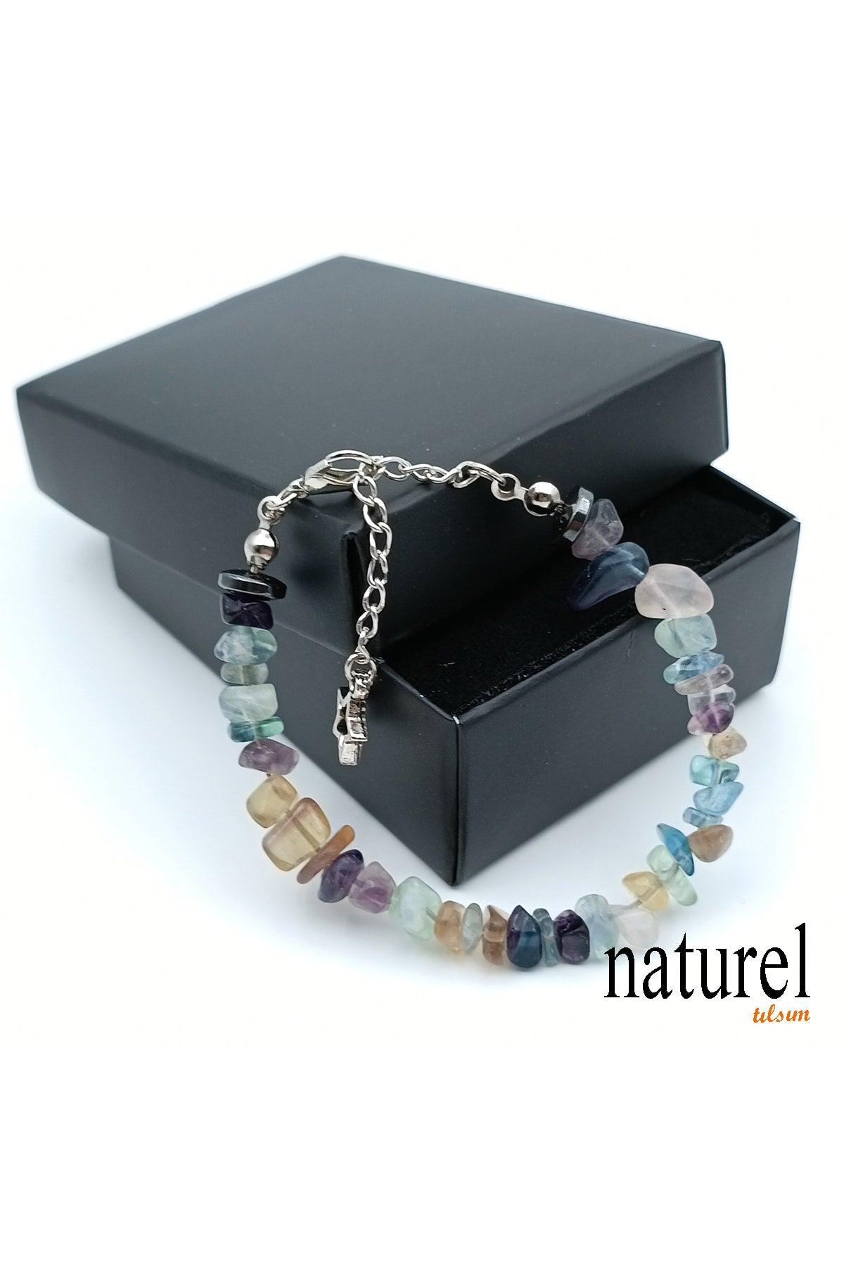 Natural Stone Fluorite Women's Bracelet - Broken Natural Stone - Gift Bracelet - Swordslife