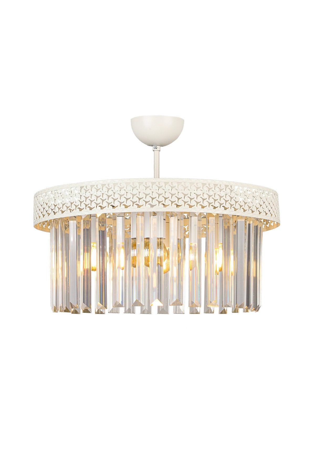 Sitrus 4th White Lux Crystal Stone Chandelier