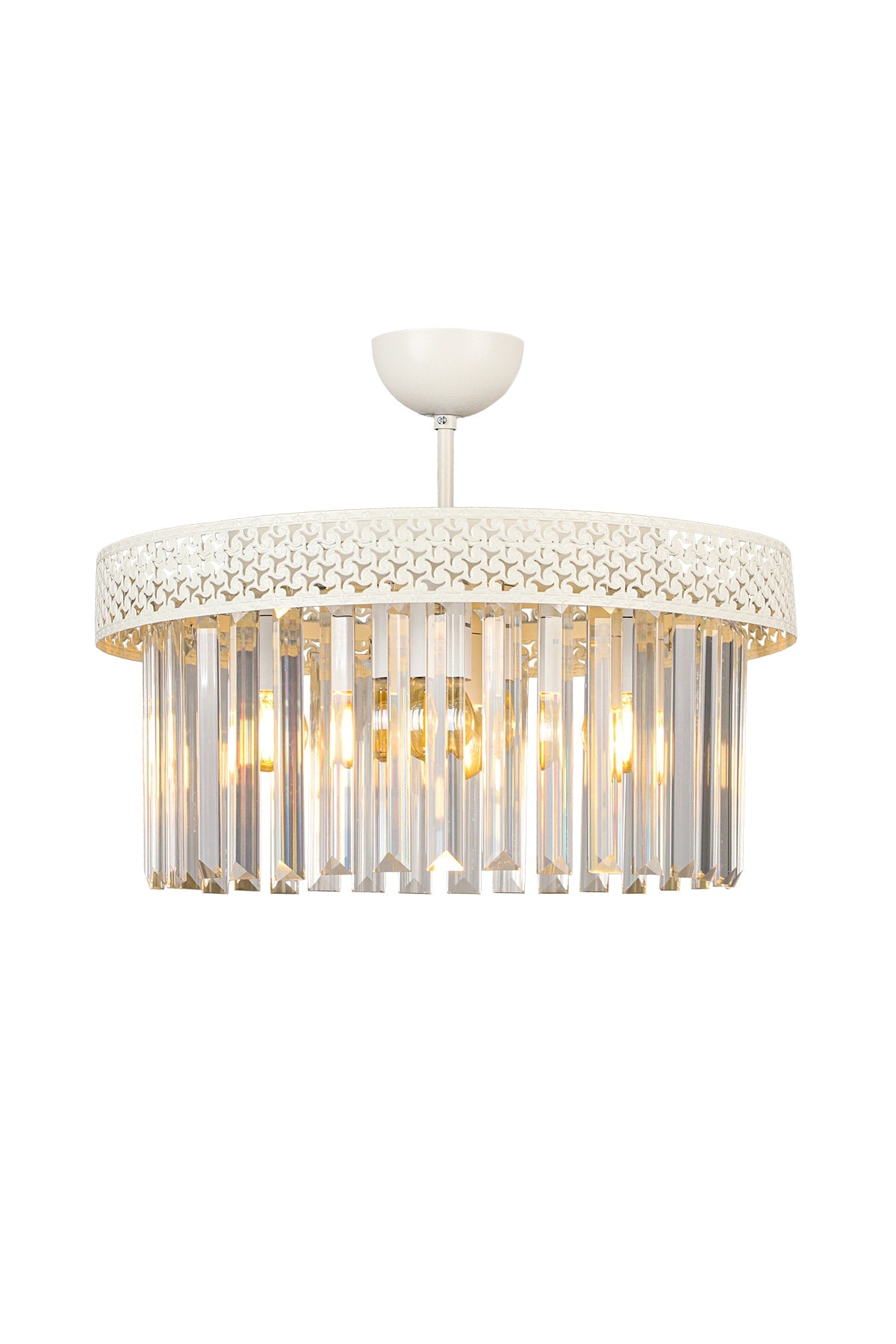 Sitrus 4Th White Lux Crystal Stone Chandelier