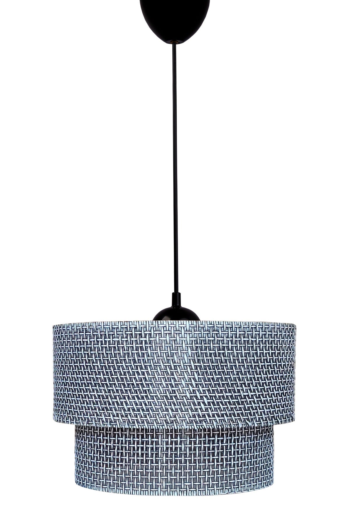 Wicker Pendant Lamp Chandelier Gray E968