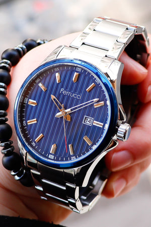 Steel Men'S Wristwatch With Calendar 178014