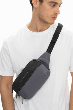 Benetton Men'S Waist Bag Gray Bnt926