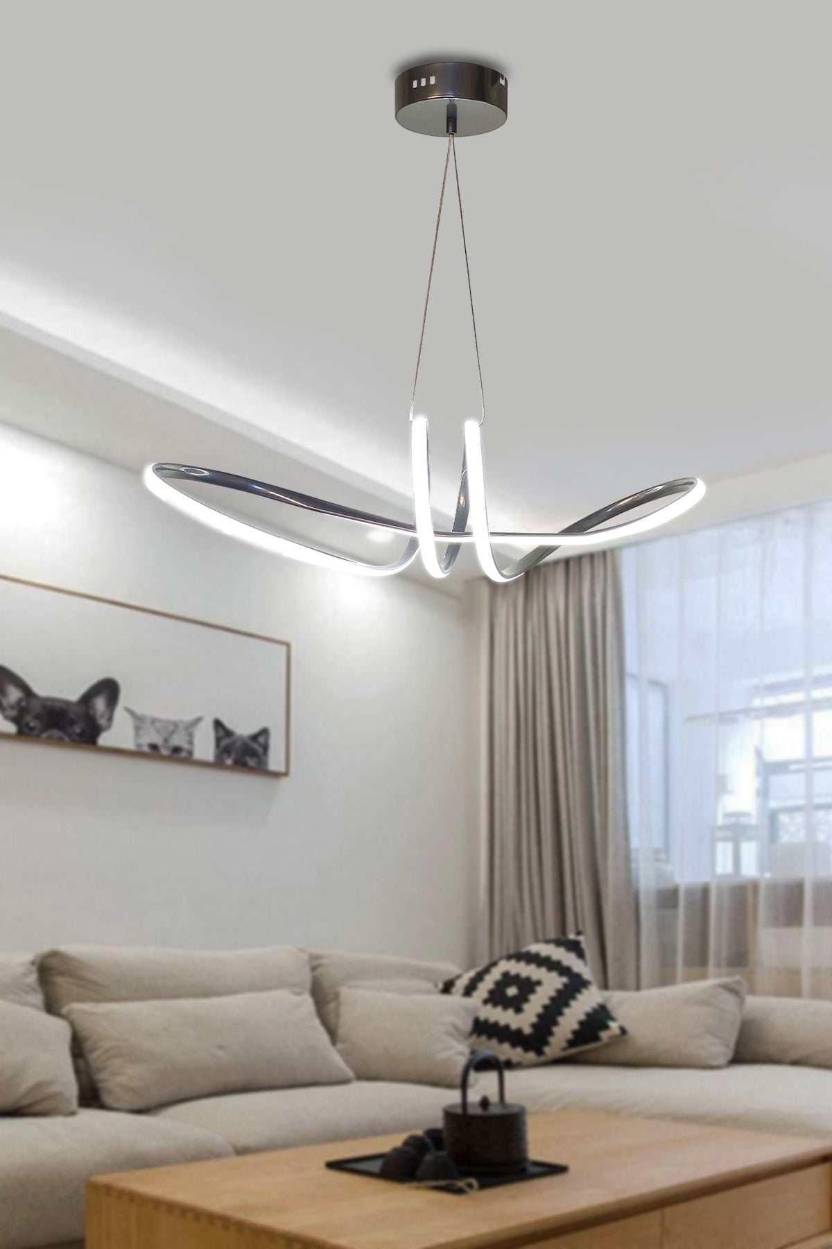 Modern Pendant Lamp Bowtie Led Chandelier