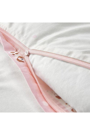 Double Sided Baby Duvet Cover Set Meridyendukkan Pink Color Dog Themed 110X125/35X55 Cm