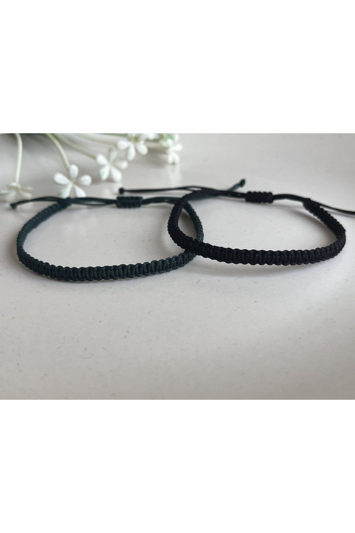 Unisex Macrame Bracelet Black Khaki Green-Gift Bracelet-Rope Bracelet