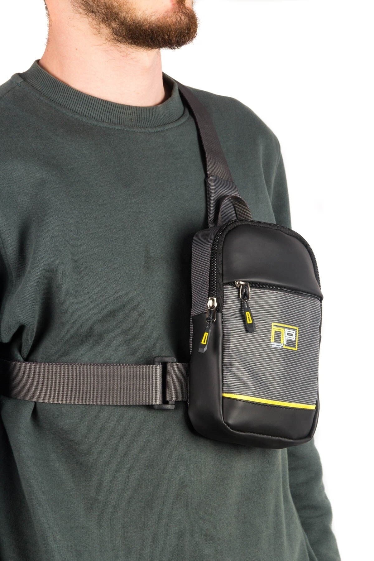 Unisex Impertex Chest Bag With Phone Compartment And Cross Shoulder Bag Suitable For Daily Use