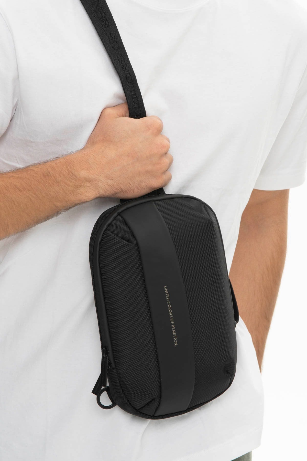 Benetton Men'S Body Bag Black Bnt927