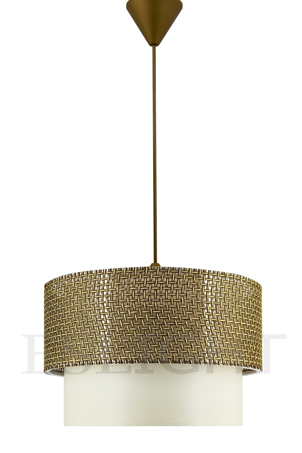 Wicker Pendant Lamp Chandelier Brown-beige E691