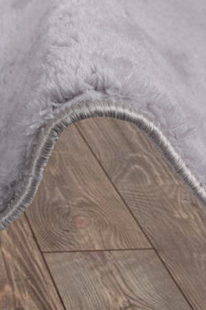 Elite Gray 80x150 Cm Plush Bath Mat Non-Slip Base Pufidic Bath Rug Large Size - Swordslife