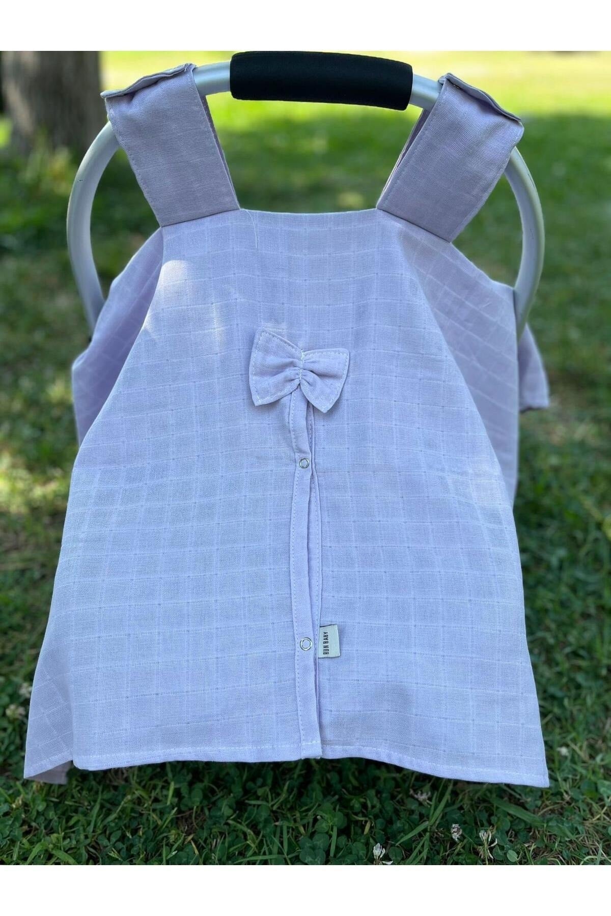 Run Baby Muslin Fabric Pushchair Cover (Lila) 75X100Cm