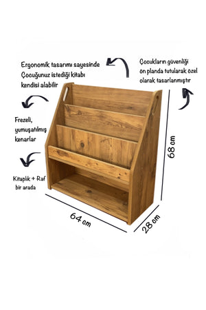 Children'S Bookcase Shelf / Montessori Bookcase Shelf