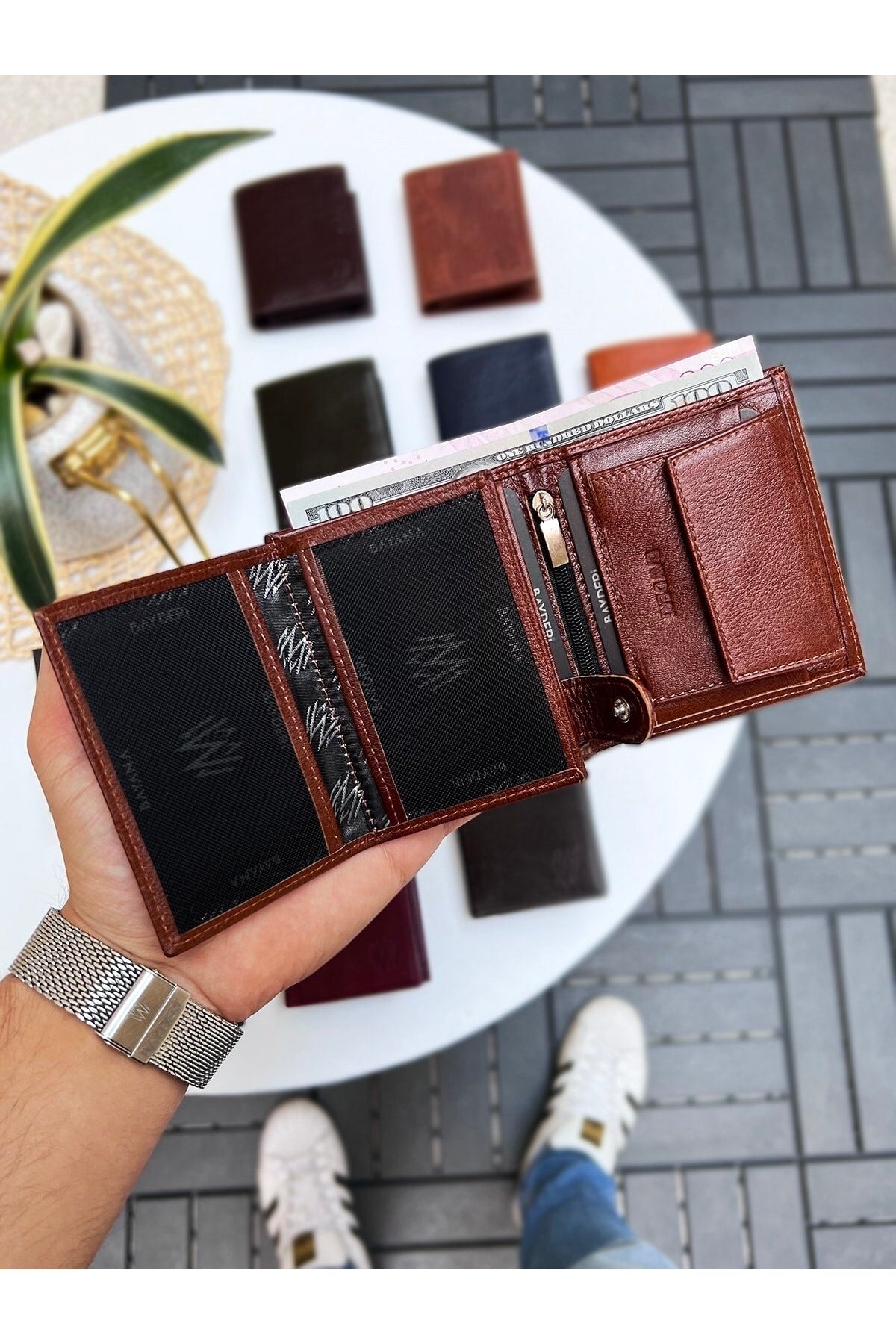 Luna Genuine Leather Genuine Men'S Wallet Glazed With Coin Holder Glazed