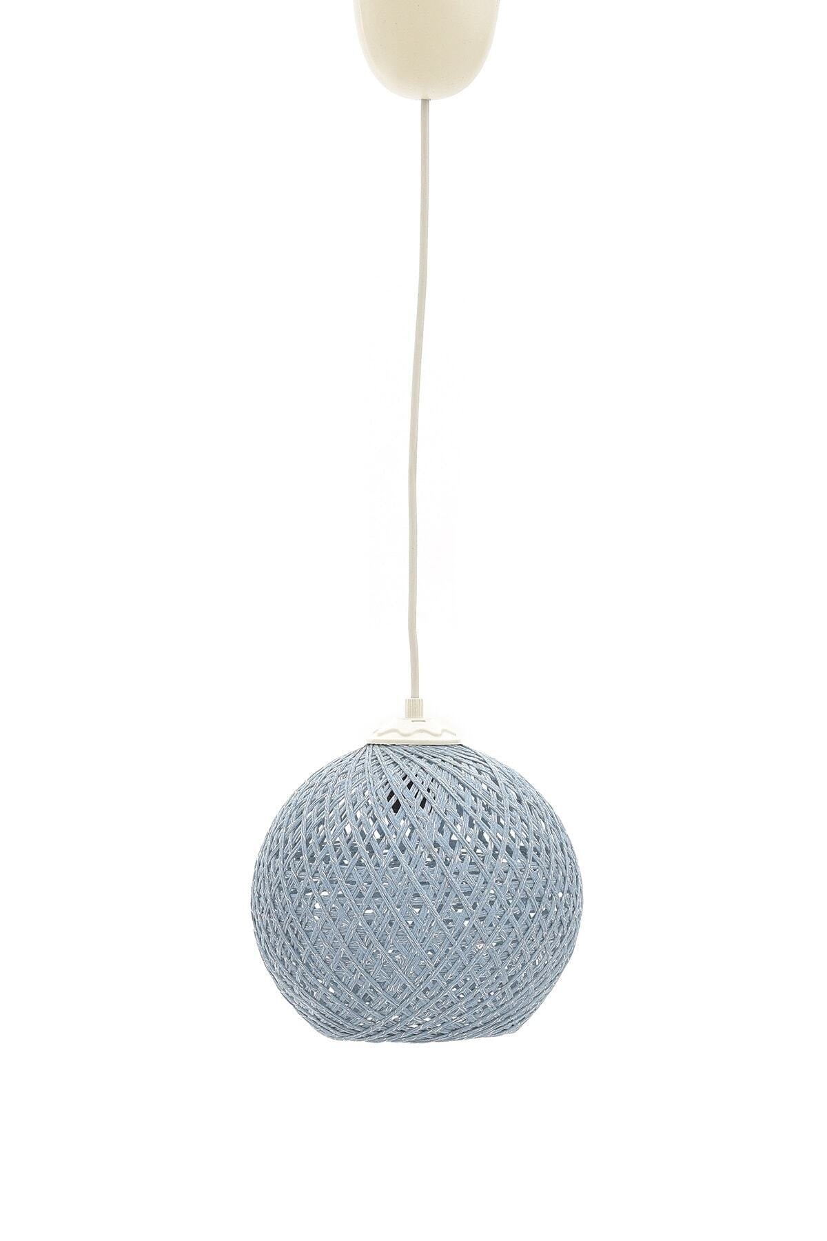 Balle Blue Pendant Lamp Ball Chandelier White Cable