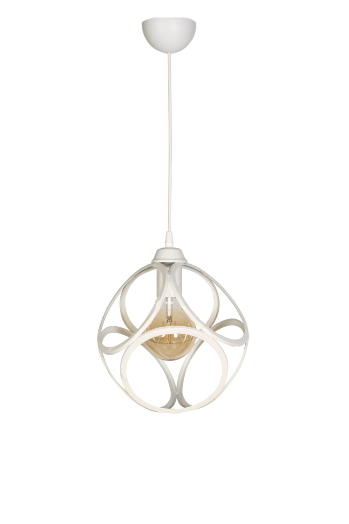 Çember Modern Round White Pendant Lamp Chandelier - Bedroom - Living Room - Kitchen - Hall