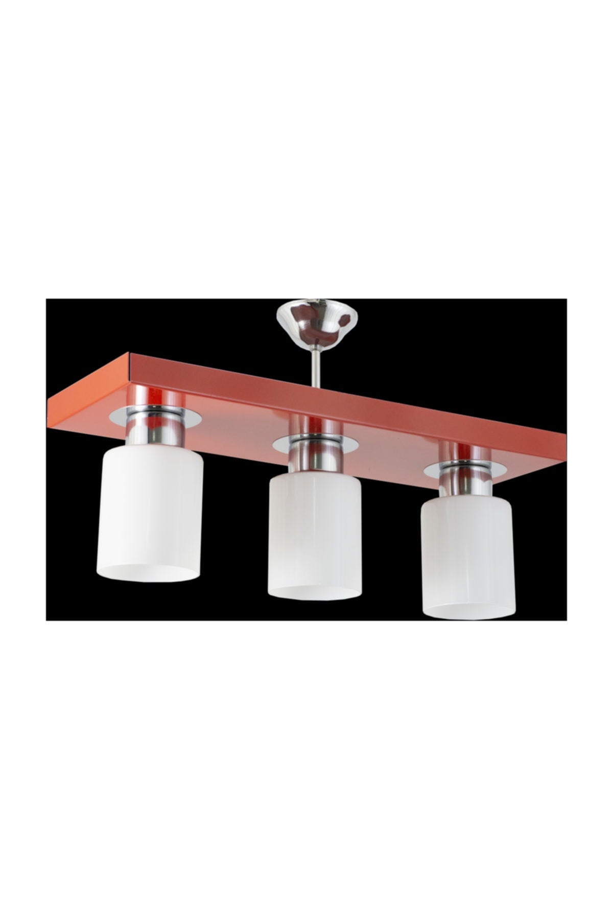 Triple Modern Sports Model Rectangular Tray Red Chandelier