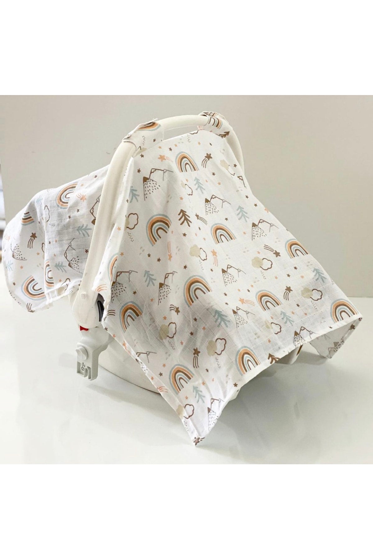 Cotton Muslin Stroller Cover And Baby Carriage Cushion