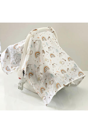 Cotton Muslin Stroller Cover And Baby Carriage Cushion