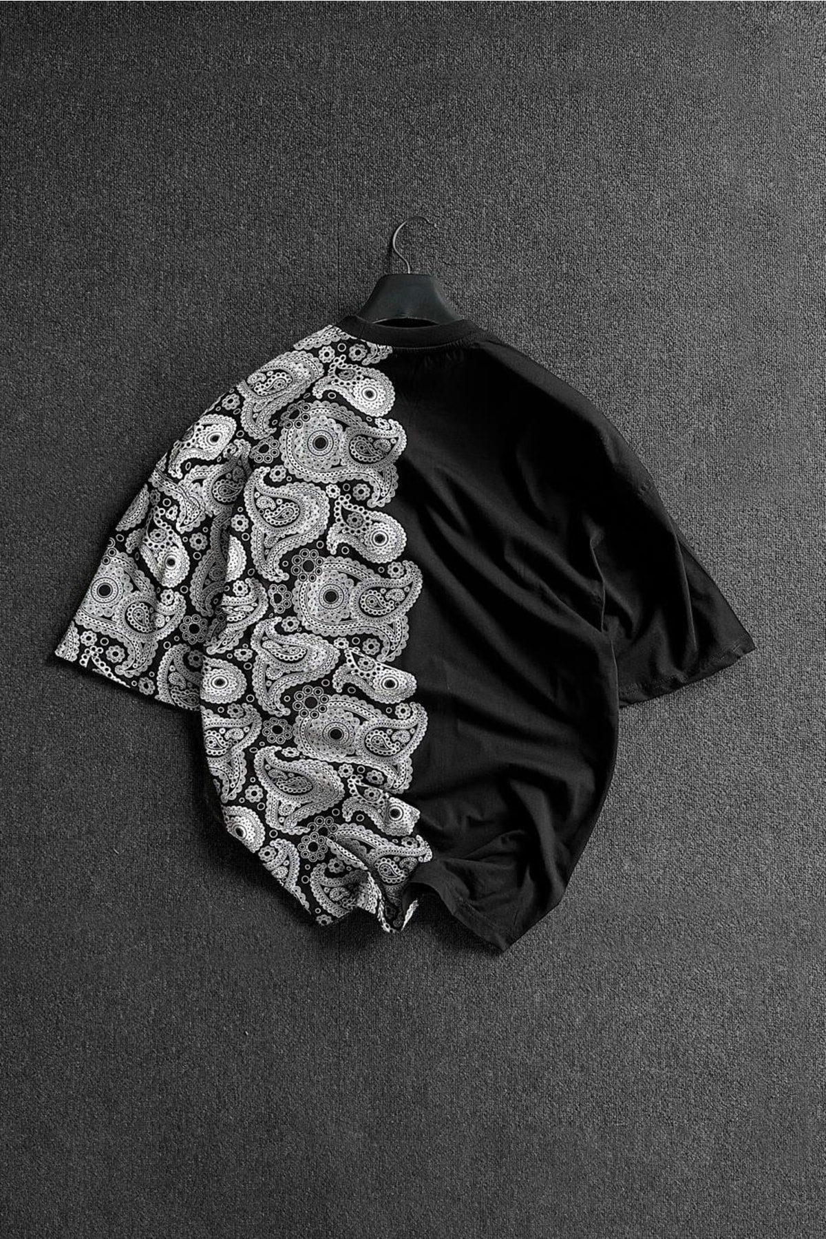 Men'S Half Mussel Pattern Printed Oversize Tshirt