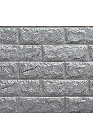 Nw02 Gray Self Adhesive Flexible Sponge 3d Wallpaper Panel - Swordslife