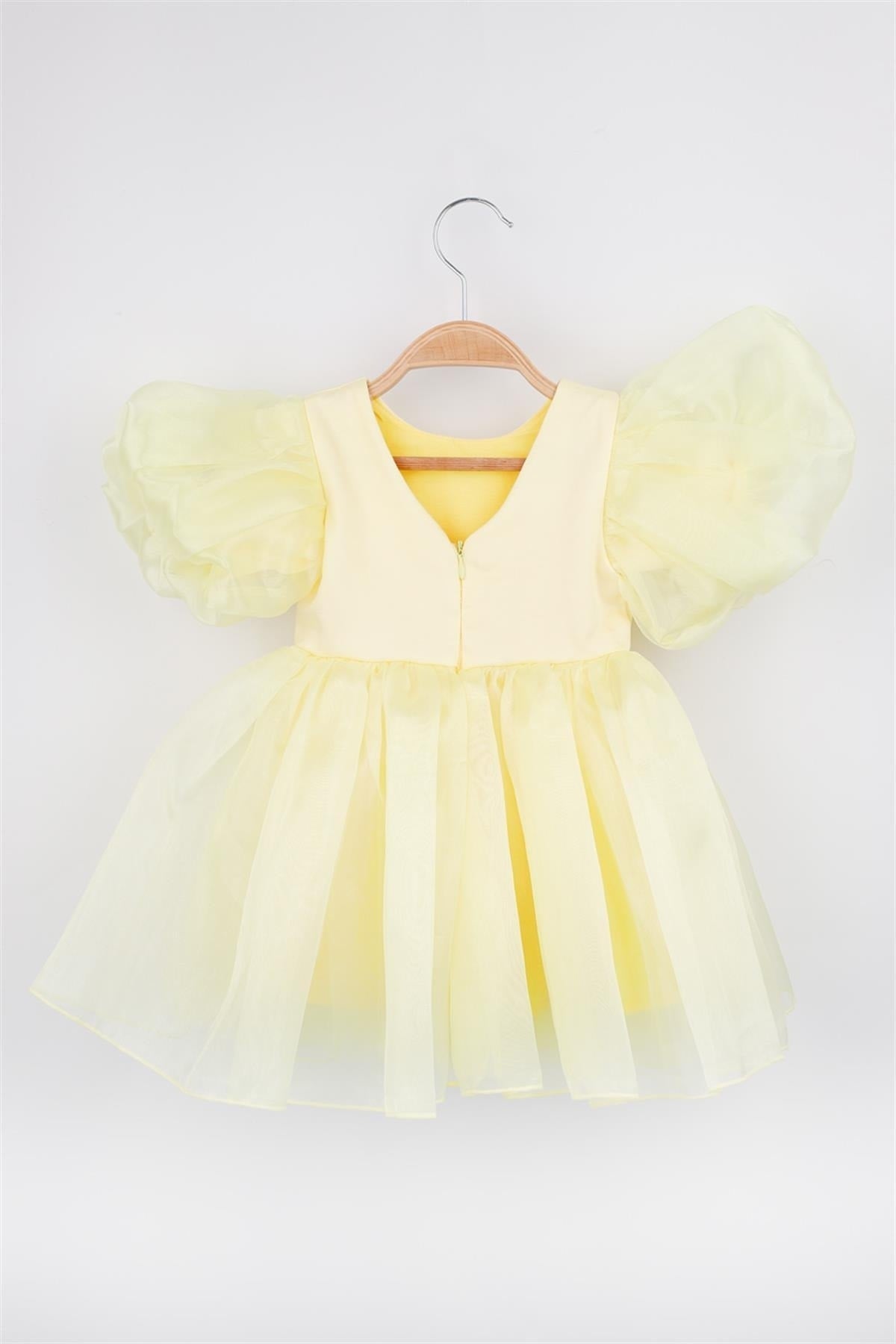 Yellow Crown Organza Girl's Party Dress - Carlene