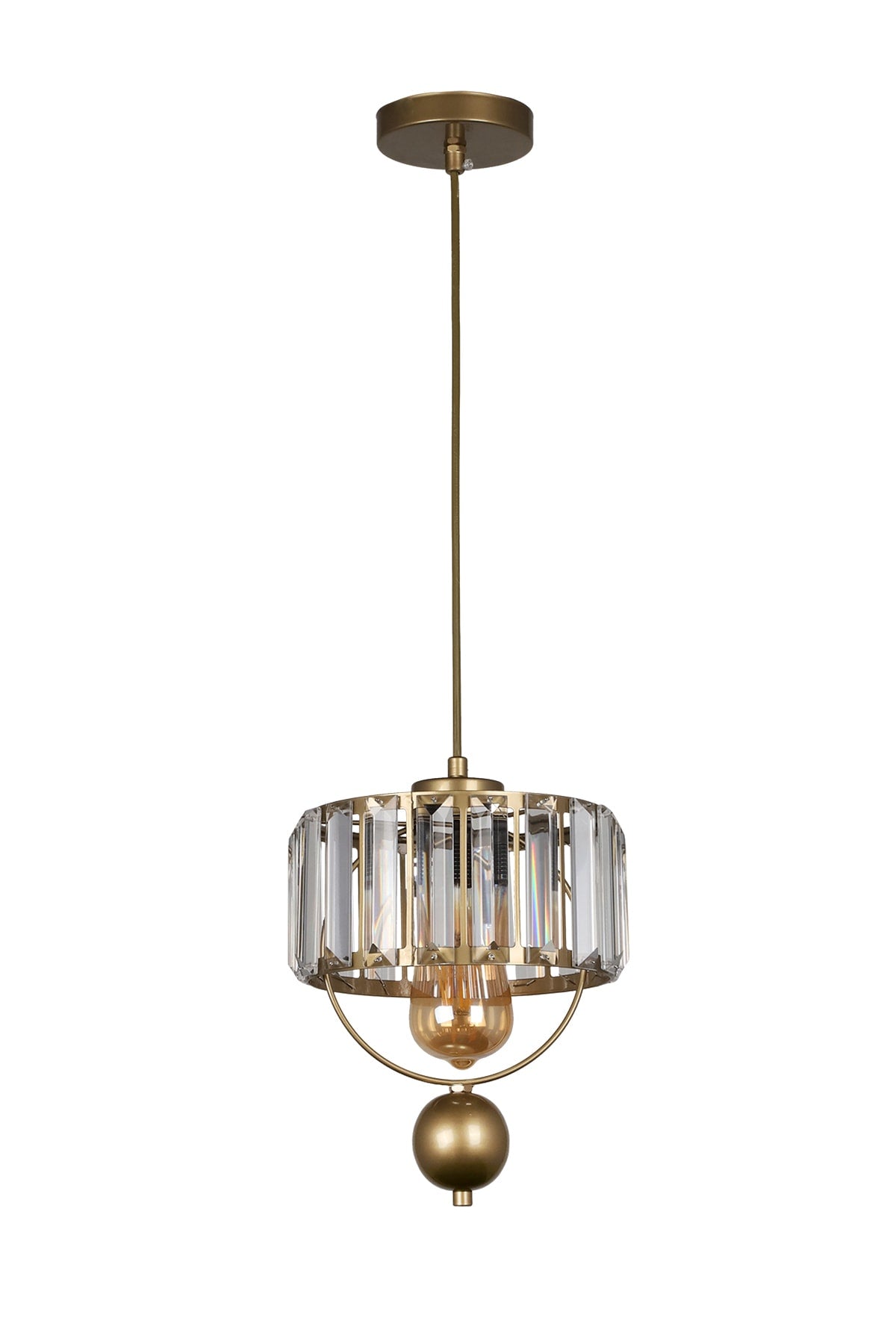 Gallon Single Lux Crystal Antique Pendant Lamp Chandelier