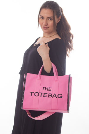 Women'S Pink Tote Bag Long Strap Bag And Shoulder Bag
