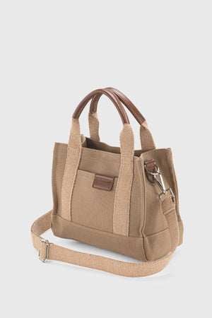 Women'S Brown Canvas Tote Bag 232