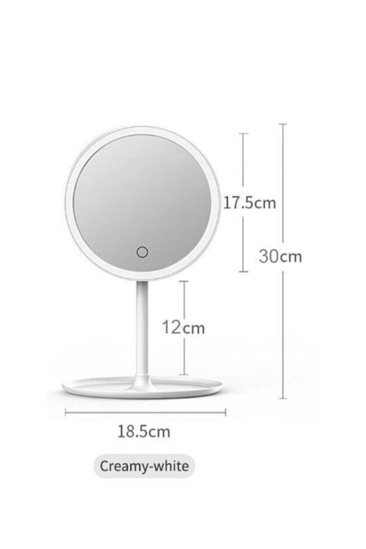 Touch Led Illuminated Usb Li Round Table Top Makeup Mirror Vanity Mirror With Led - Swordslife